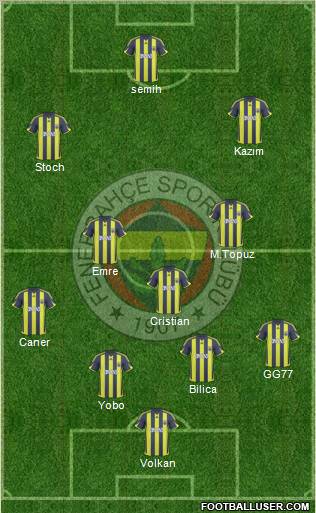 Fenerbahçe SK Formation 2010