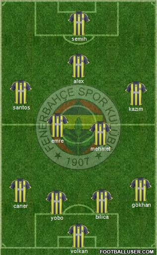 Fenerbahçe SK Formation 2010