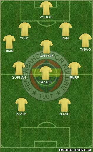 Fenerbahçe SK Formation 2010