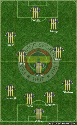 Fenerbahçe SK Formation 2010