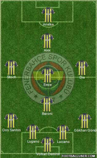 Fenerbahçe SK Formation 2010