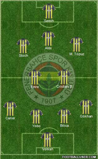 Fenerbahçe SK Formation 2010