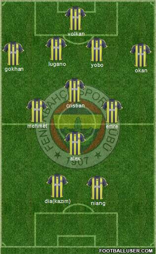 Fenerbahçe SK Formation 2010