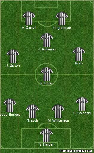 Newcastle United Formation 2010