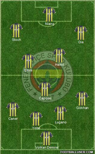 Fenerbahçe SK Formation 2010