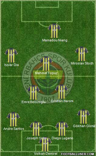 Fenerbahçe SK Formation 2010