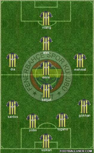 Fenerbahçe SK Formation 2010