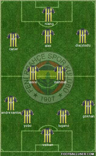 Fenerbahçe SK Formation 2010