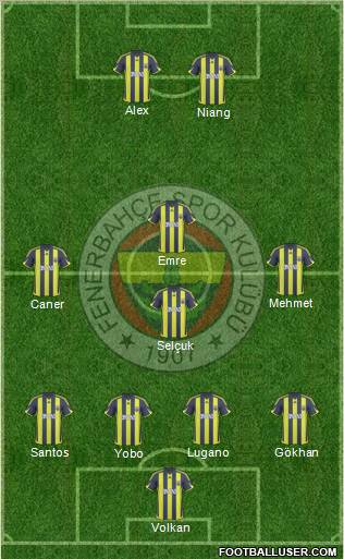 Fenerbahçe SK Formation 2010