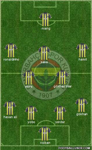 Fenerbahçe SK Formation 2010