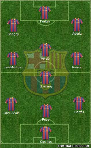 F.C. Barcelona Formation 2010