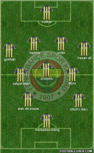 Fenerbahçe SK Formation 2010