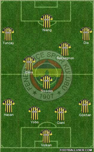 Fenerbahçe SK Formation 2010