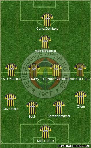 Fenerbahçe SK Formation 2010