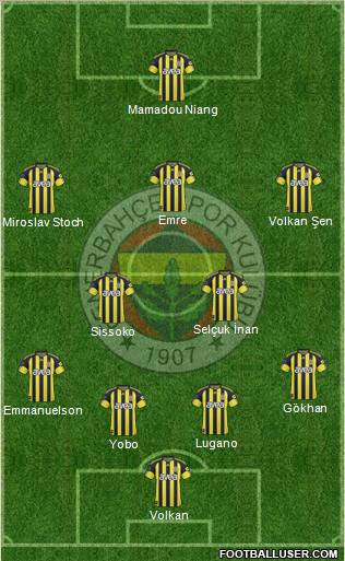 Fenerbahçe SK Formation 2010