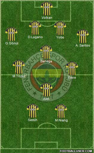 Fenerbahçe SK Formation 2010