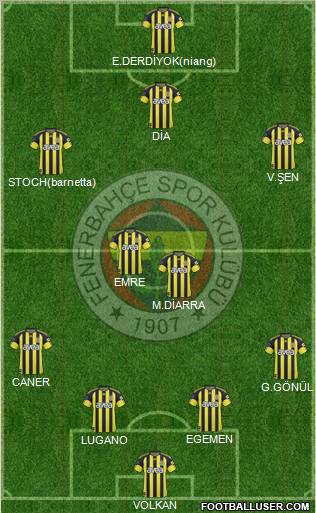 Fenerbahçe SK Formation 2010