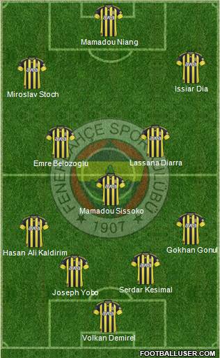 Fenerbahçe SK Formation 2010