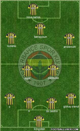 Fenerbahçe SK Formation 2010