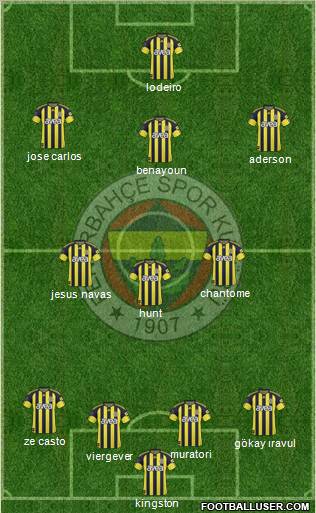 Fenerbahçe SK Formation 2010