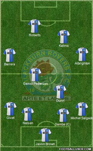 Blackburn Rovers Formation 2010