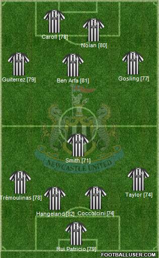 Newcastle United Formation 2010