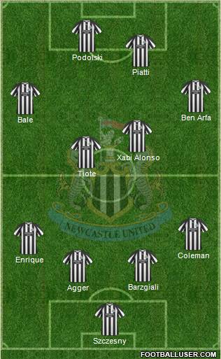 Newcastle United Formation 2010