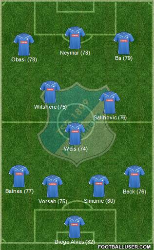 TSG 1899 Hoffenheim Formation 2010