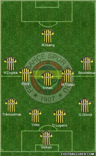 Fenerbahçe SK Formation 2011