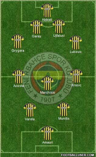 Fenerbahçe SK Formation 2011