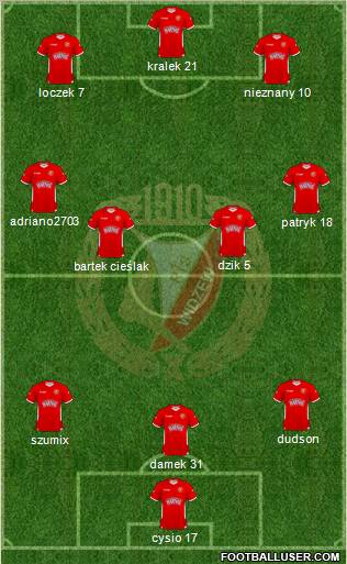 Widzew Lodz Formation 2011