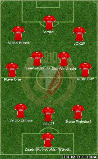 Widzew Lodz Formation 2011