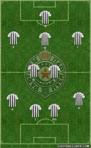 FK Partizan Beograd Formation 2011