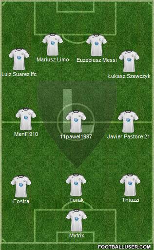 Legia Warszawa Formation 2011