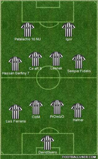 Newcastle United Formation 2011