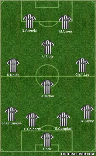 Newcastle United Formation 2011