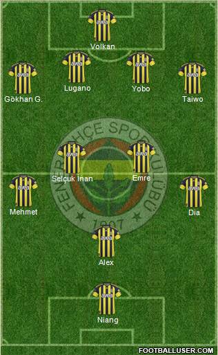 Fenerbahçe SK Formation 2011