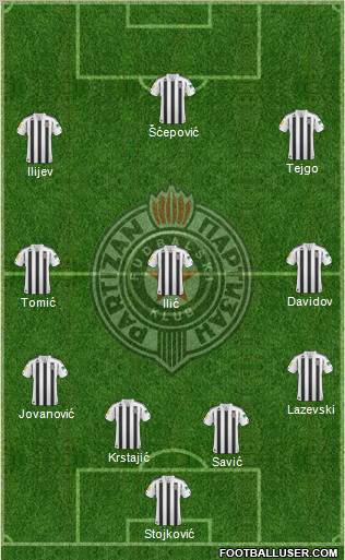 FK Partizan Beograd Formation 2011