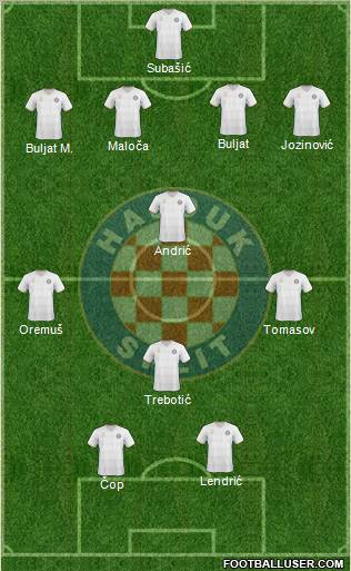 HNK Hajduk Formation 2011