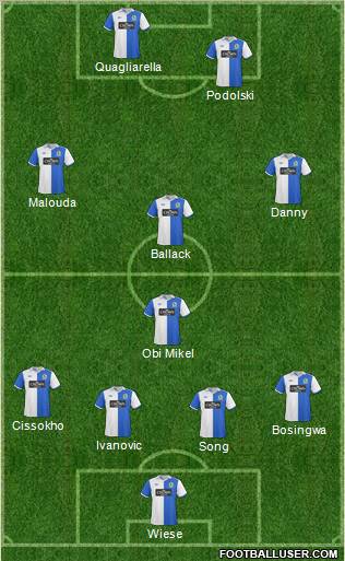 Blackburn Rovers Formation 2011