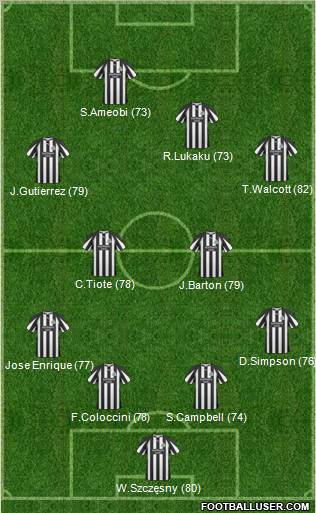 Newcastle United Formation 2011