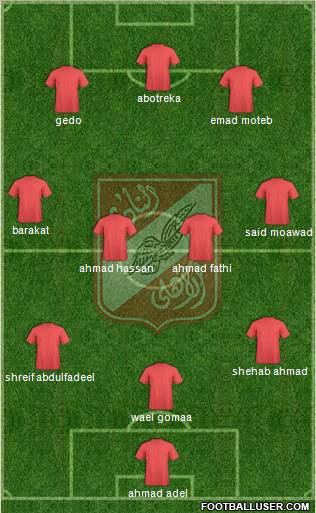 Al-Ahly Sporting Club Formation 2011