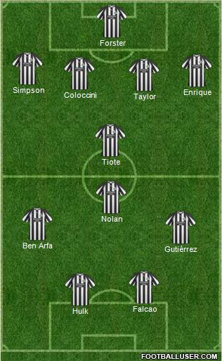 Newcastle United Formation 2011