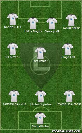 Legia Warszawa Formation 2011