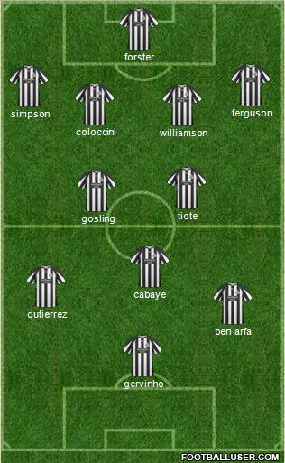 Newcastle United Formation 2011