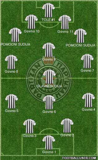 FK Partizan Beograd Formation 2011