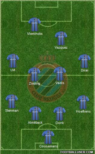 Club Brugge KV Formation 2011