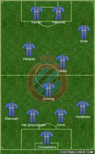 Club Brugge KV Formation 2011