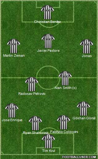 Newcastle United Formation 2011