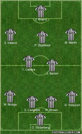 Newcastle United Formation 2011